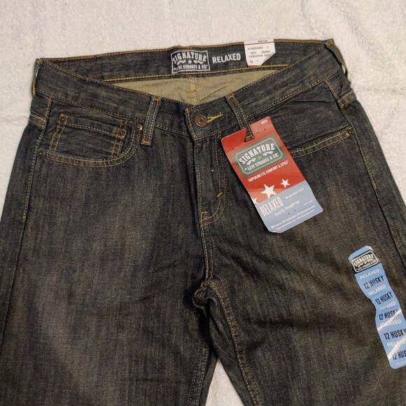 NWT - Boys' Husky Relaxed Jeans - Sz 12 - Picture 7 of 12